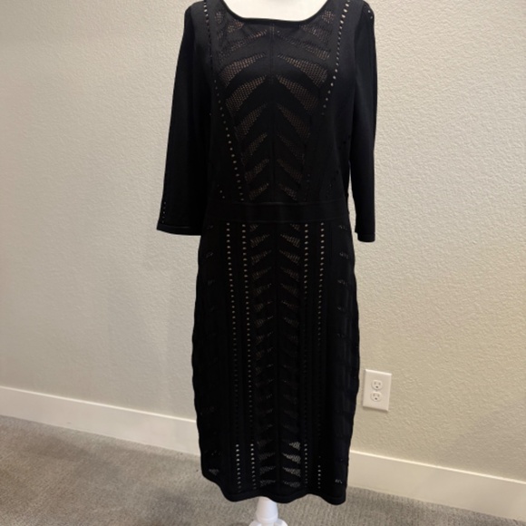 Calvin Klein black knit dress, size Large - Picture 6 of 7